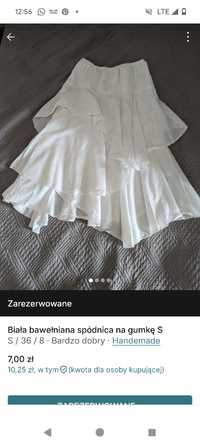 Biała asymetryczna spódnica
