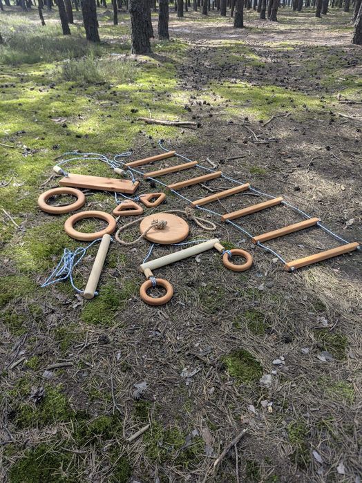 Дитяча Шведська стінка Драбина Трапеція Кільця Гойдалка Тарзанка Спорт