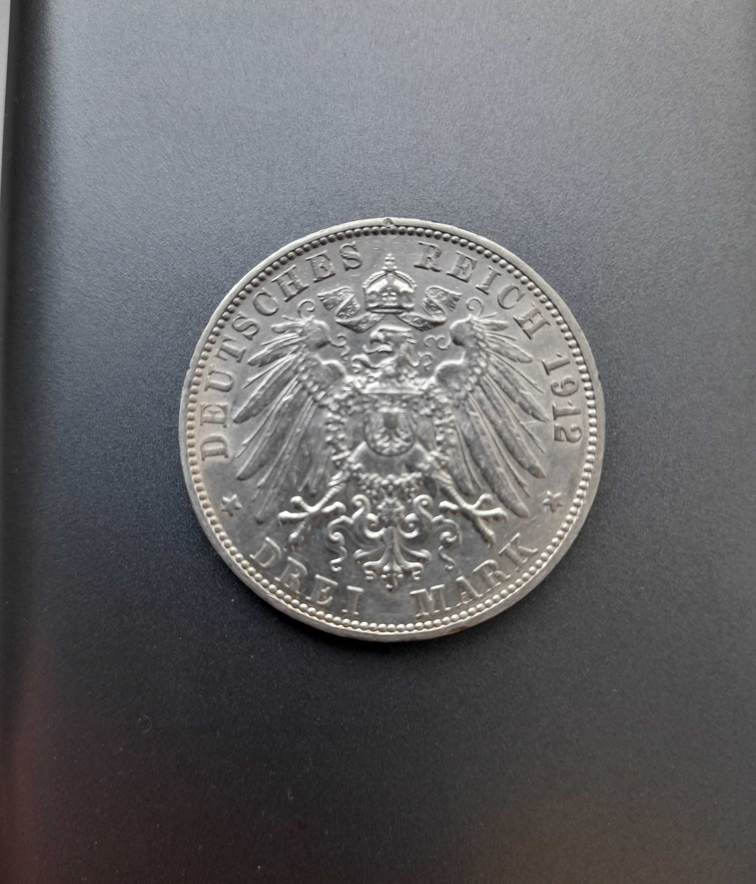 3 марки 1912, Баден (оригинал,)