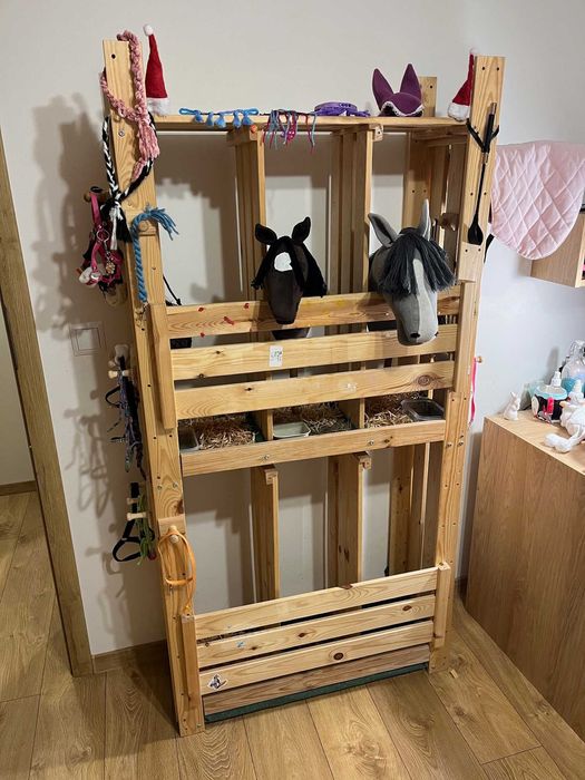 Stajnia Hobby Horse 6 boksów, DUŻA , drewniana, 2 konie, dużo dodatków