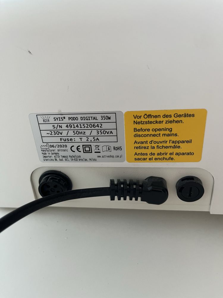 Frezarka podologiczna z pochłaniaczem pyłu Syis 350W