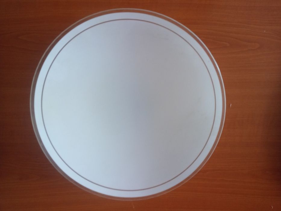 Zestaw 2 plafony fi 36 E27 2x60W drewno+szkło mleczne