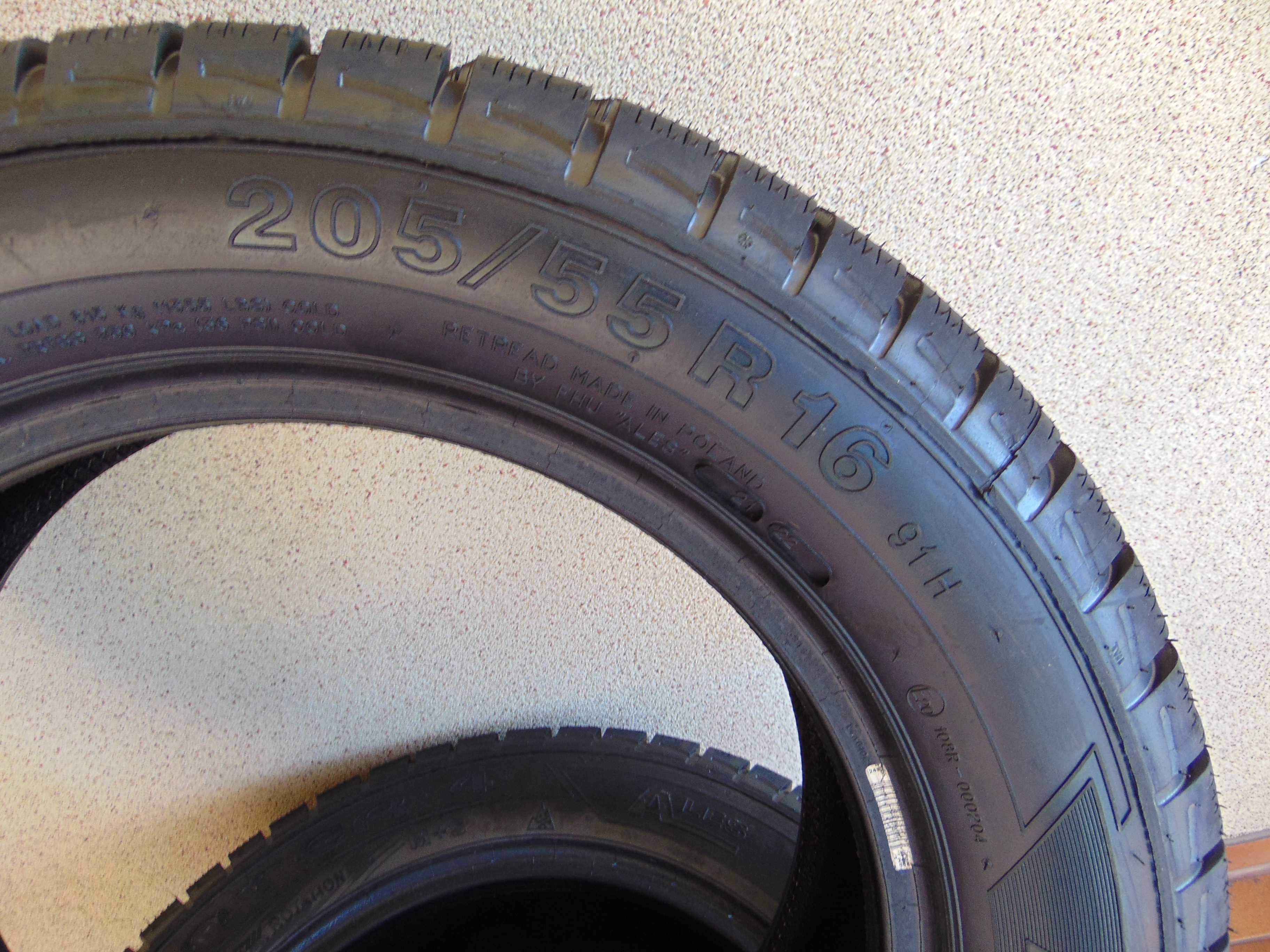 Opony bieżnikowane 205/55 R16 zima wzór Michelin 5 lat gwarancji