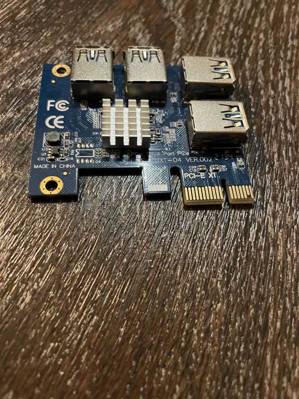Расширитель портов USB 3,0 PCI-E Express 1x4