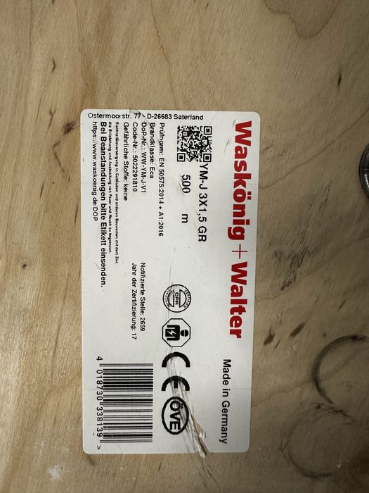 Przwód 3x2.5, 3x1.5, 5x2.5, 5x1.5