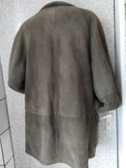 Kożuch męski jagnięcy miękki xl/xxl parka skórzana modny design