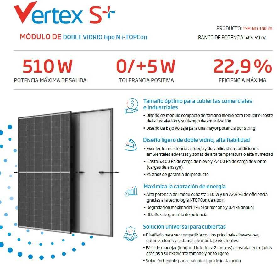 TRINA 510W - Módulo Solar Fotovoltaico