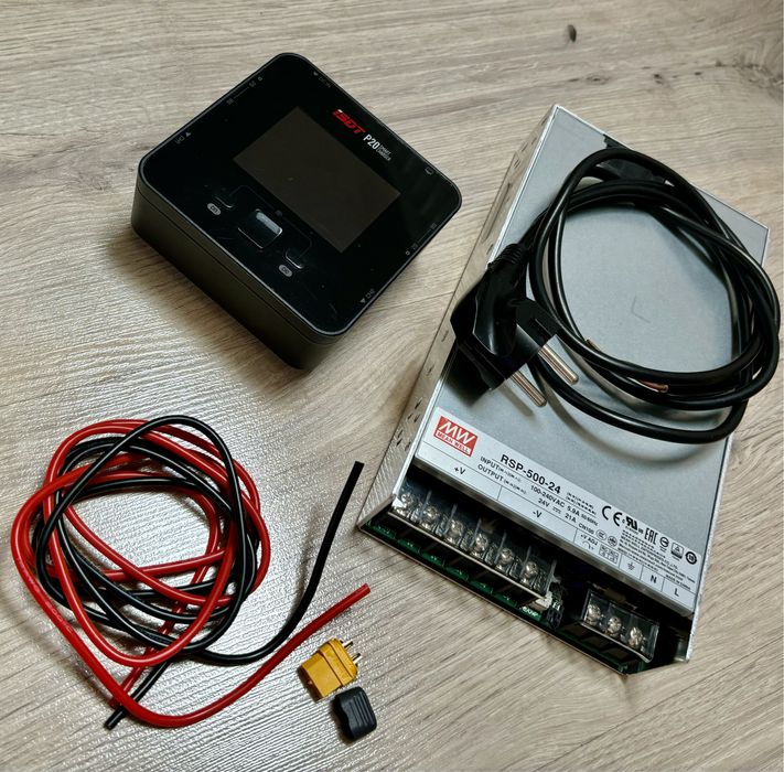 Ładowarka ISDT P20 2x500W 20A 8S + Zasilacz MeanWell  RSP-500-24