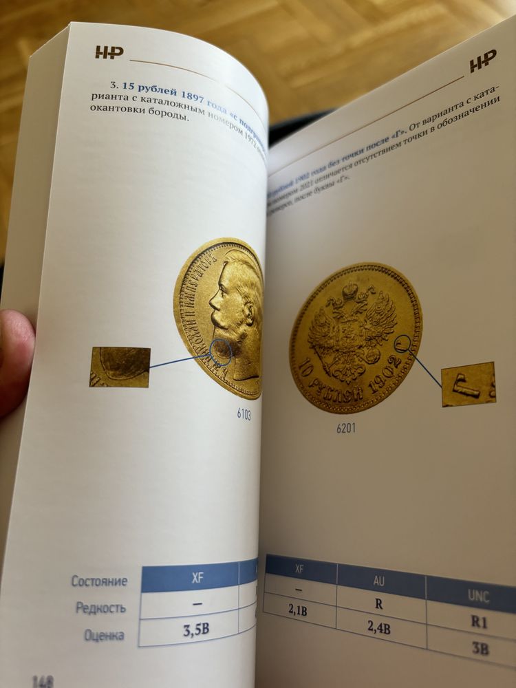 Каталог-справочник по золотым монетам Николая2