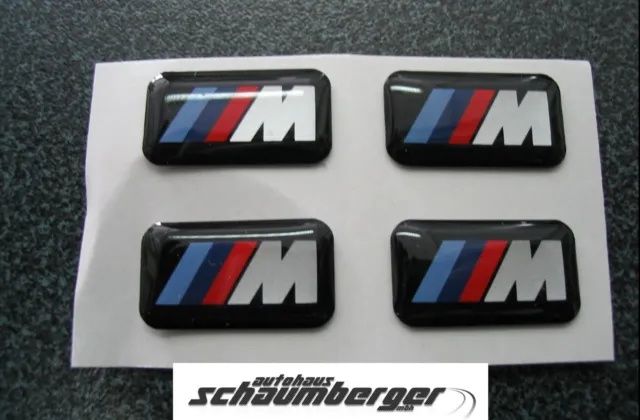 4 x Emblematy logo Naklejeki BMW ///M PAKIET 9X17 NA ALUFELGI