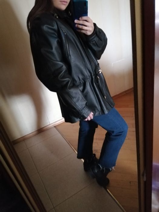 Кожаная куртка Milan leather, парка в Новом состоянии М-XL!