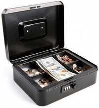 Ящик, коробка для денег 20см матовый черный Buromax