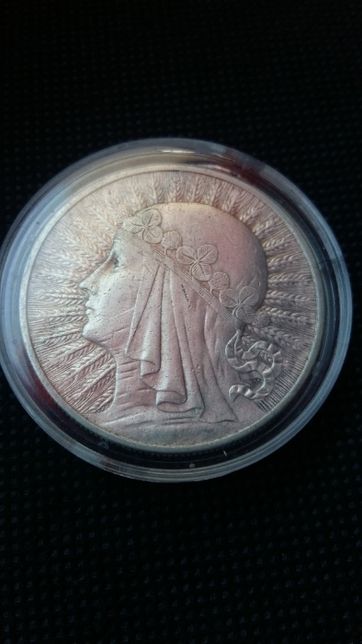Moneta 10 złotych 1932 bz Babka srebra-srebro antyk.