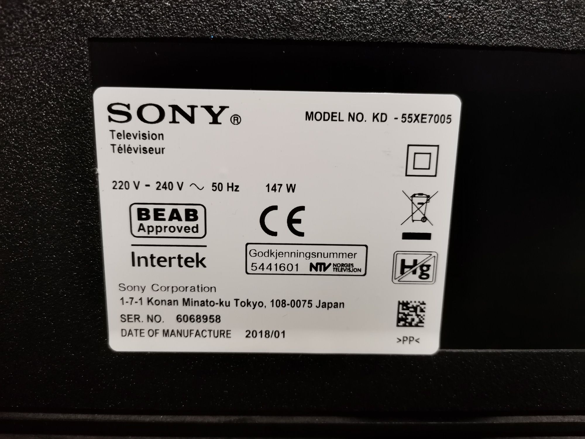 Telewizor Sony 4K 55 cali KD-55XE7005 Smart TV Rarytas Ideał