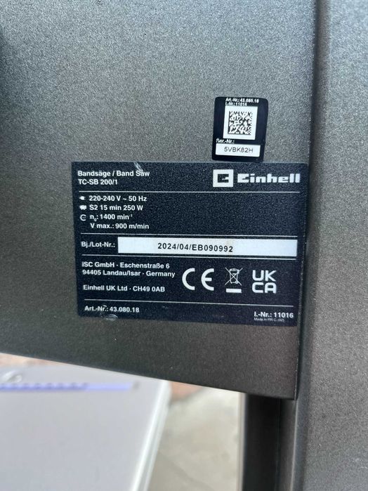 Ленточная Циркулярна пила Einhell TC-SB 200/1 бу