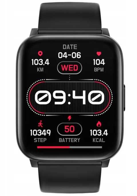 Smartwatch T63B – premium z monitorem tętna, powiadomieniami ttst1553