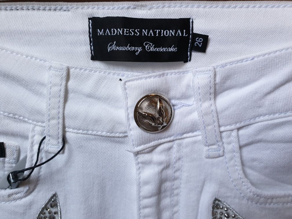 Spodnie białe Mandess National roz.26