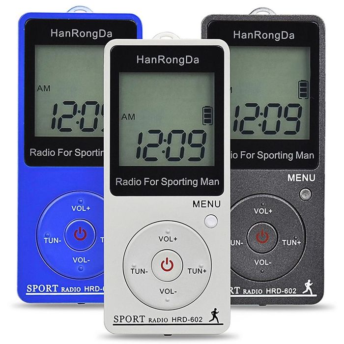 HRD-602 Receptor de Rádio Portátil FM/AM Rádio Display LCD Botão de Bl