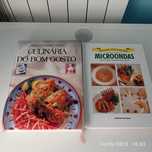 Livro com receitas para micro-ondas e culinária