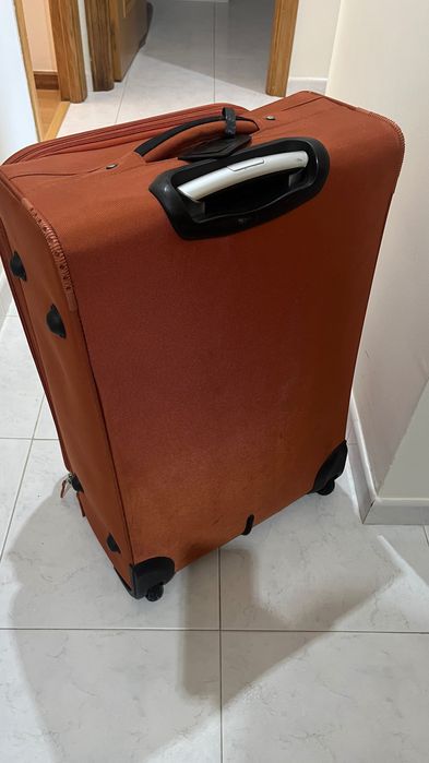 Mala laranja Dustin duas rodas viagem ou arrumação
