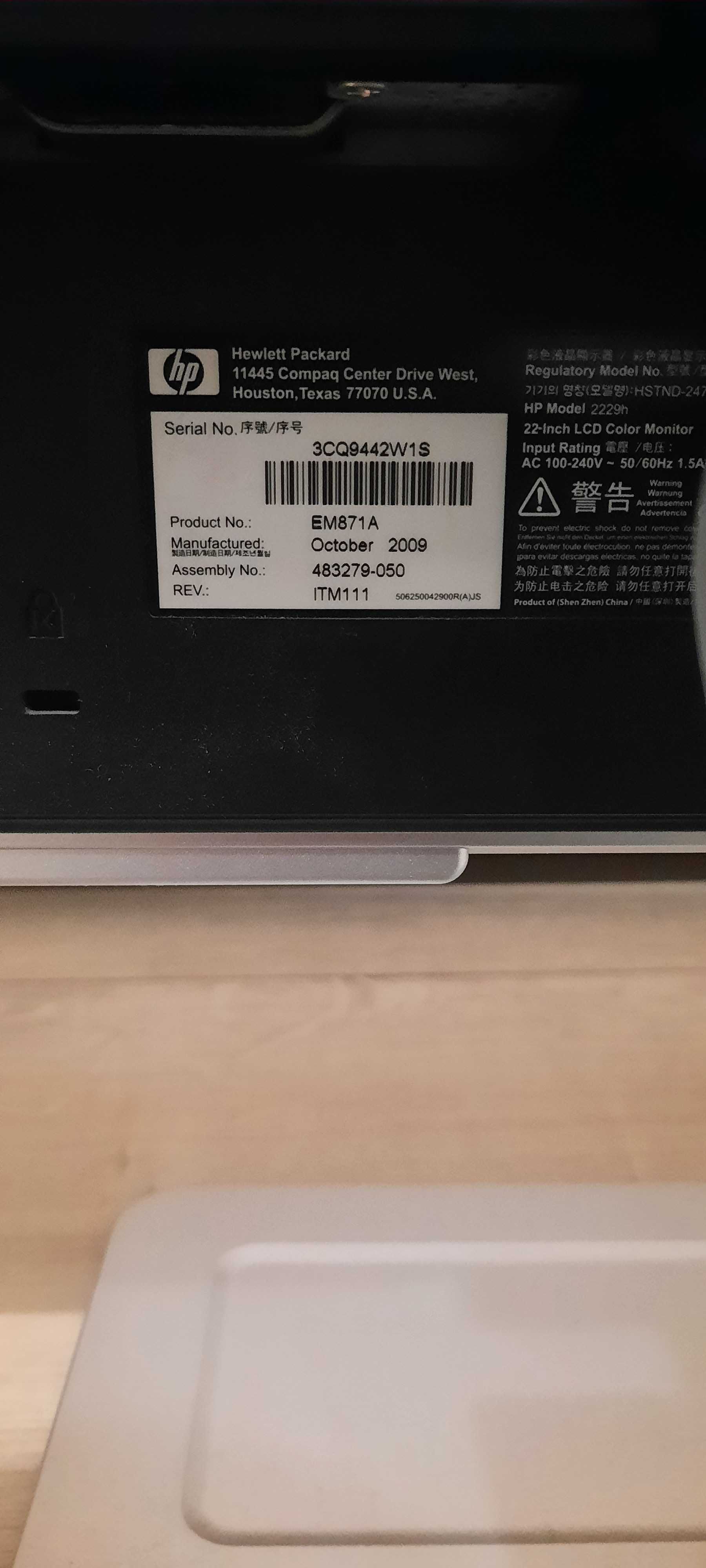 Monitor HP 2229h