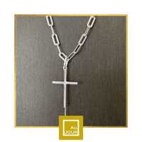 НОВИЙ срібло 925 комплект Silver Rock+Cross цепь и крестик
