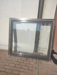 Okno PCV Kwadratowe 150 x 137 cm Mahoń Palisander