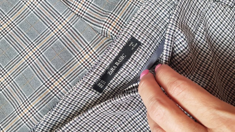 Стильные красивые штаны штани брюки брючки клетка в клетку Zara Зара