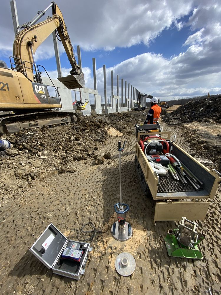 Badanie zagęszczenia gruntu, opinia geotechniczna,VSS,płyta dynamiczna