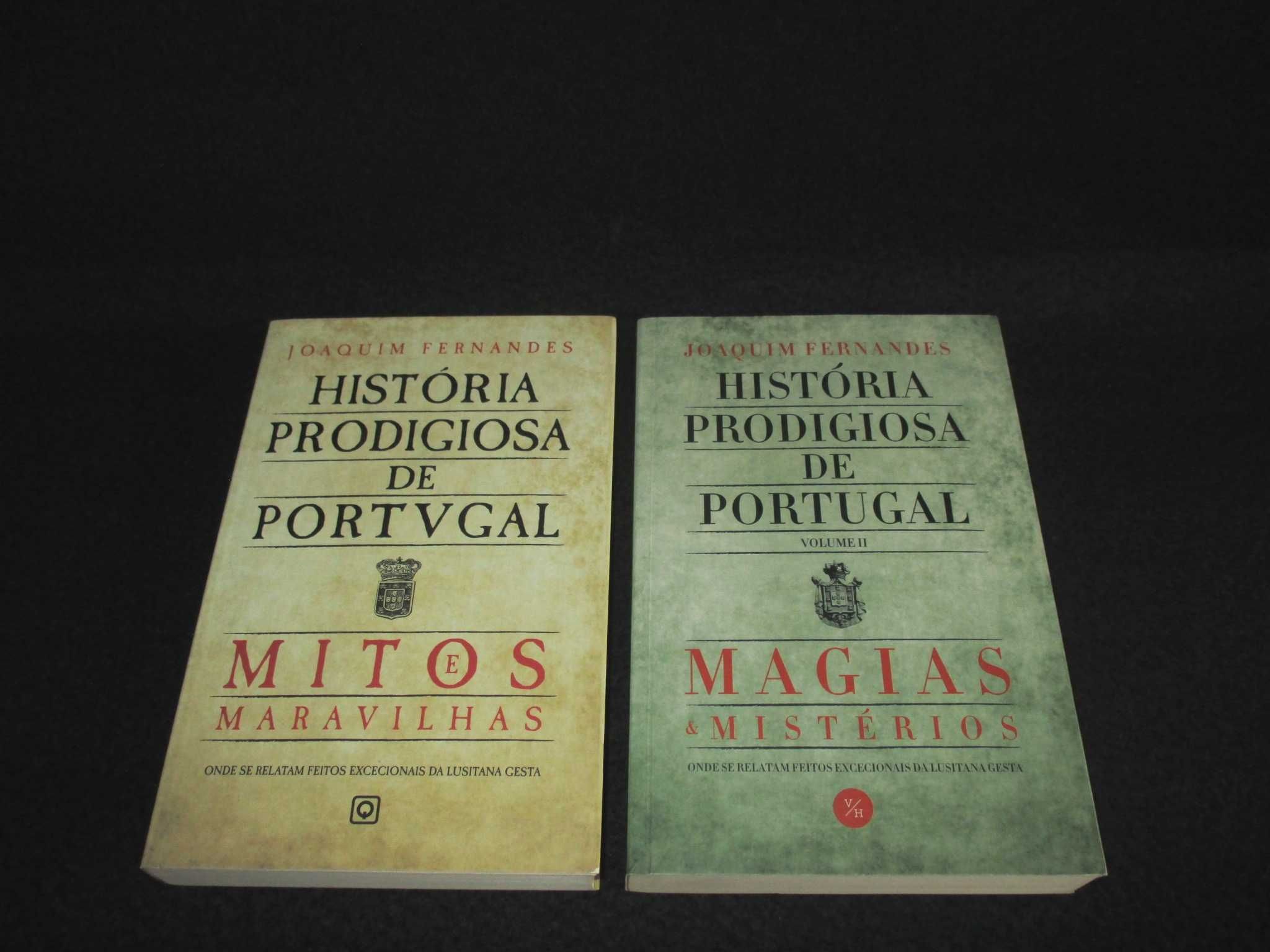 Livros História Prodigiosa de Portugal Joaquim Fernandes 2 Volumes
