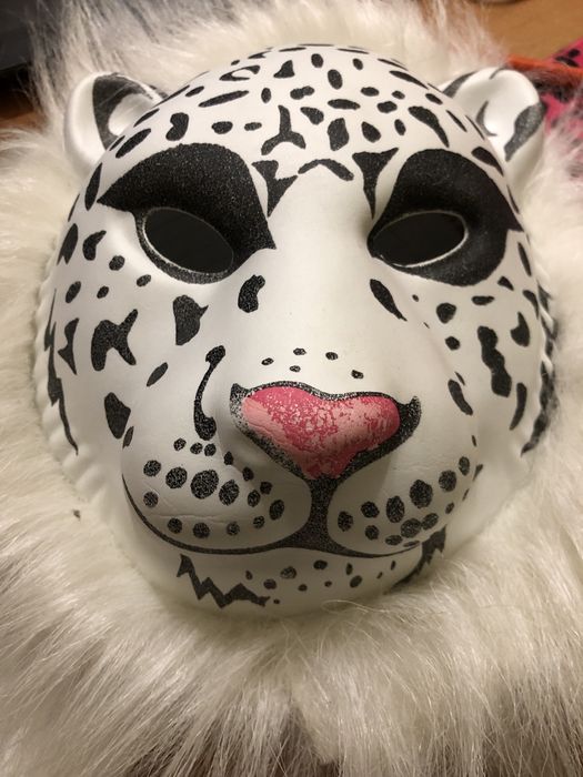 Маска карнавальна дитяча зимовий барс