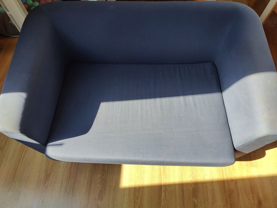 2 kanapy, dwuosobowe - kolor granatowy