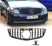 GRELHA DIANTEIRA PARA MERCEDES W204 07-14 LOOK AMG GT PRETO BRILHANTE