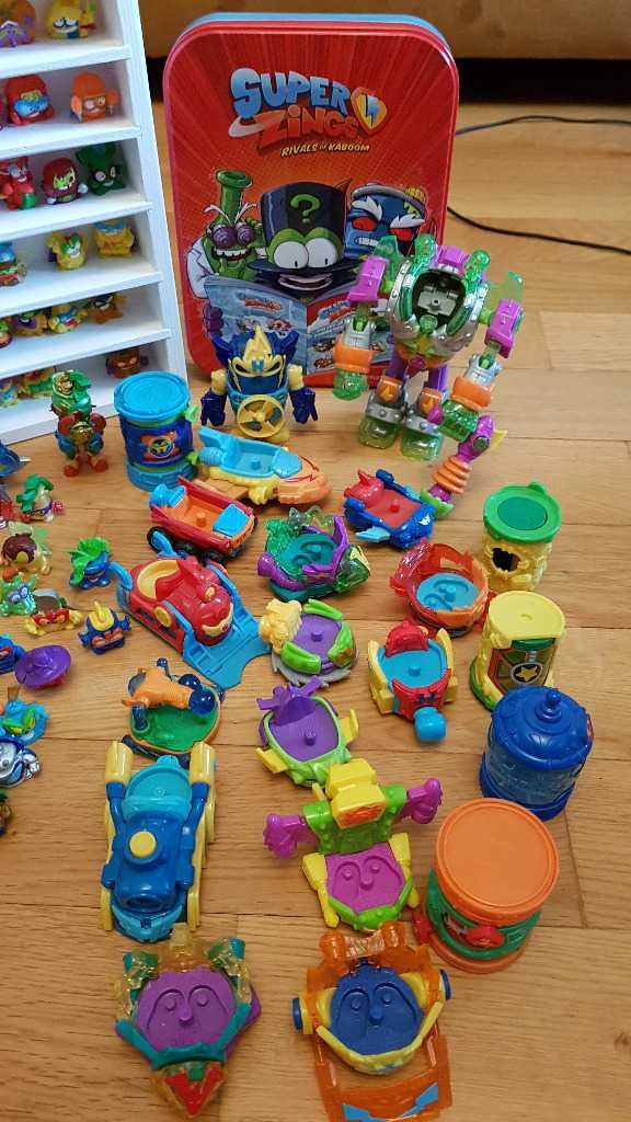 Super Zings figurki/pojazdy/gra/puzzle/baza/roboty