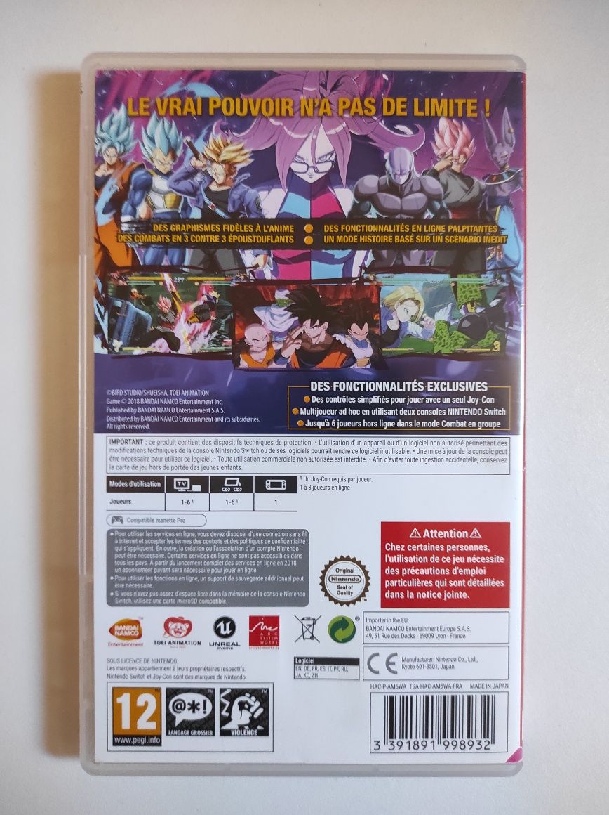 Jogos Nintendo Switch Dragon Ball Fighterz