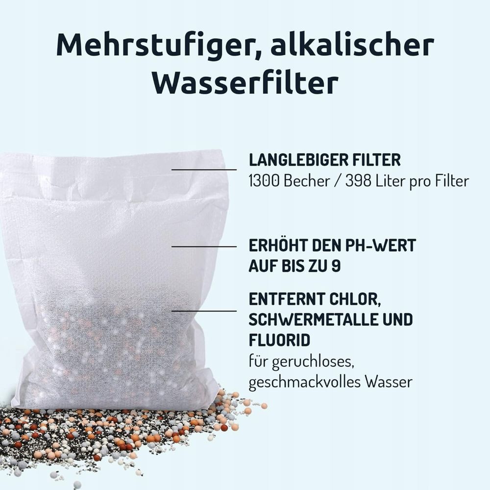 3szt Alkaliczny filtr do wody 100g, system filtracji wody