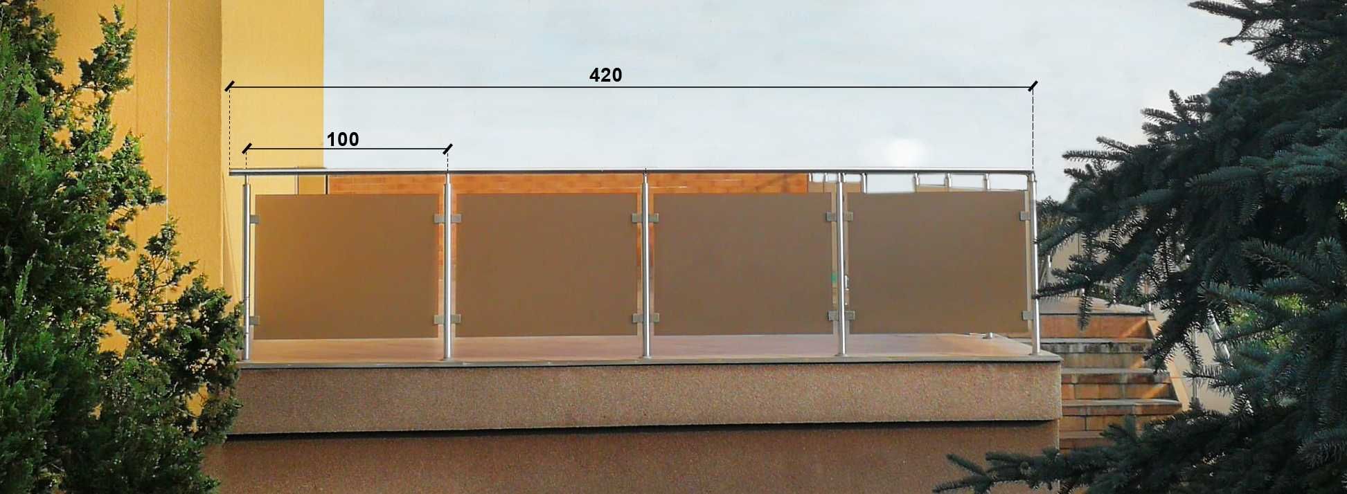 Barierka balustrada tarasowa schodowa pod demontażu