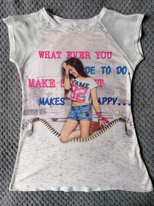 Koszulka dziewczęca r. 128