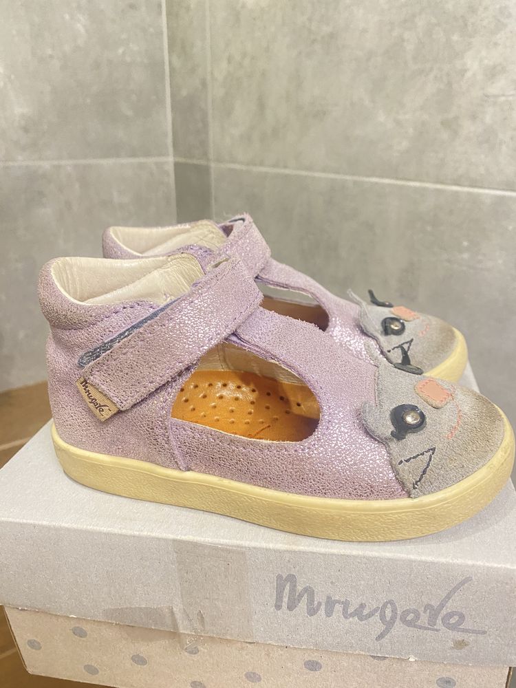 Buty Mrugala baleriny baletki 24 kitty lavender liliowe