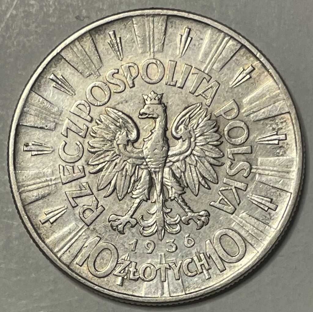 Moneta Polska 10 złotych 1936 Józef Piłsudski