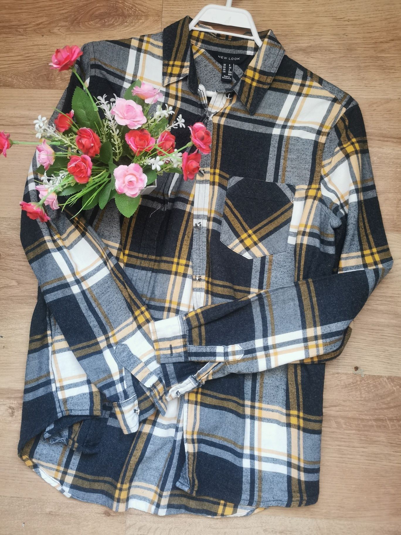 Koszula flanelowa w kratę New look xs