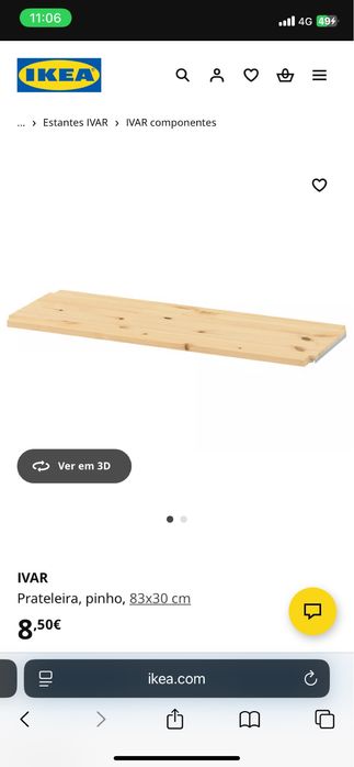 Prateleiras e modulos Ivar