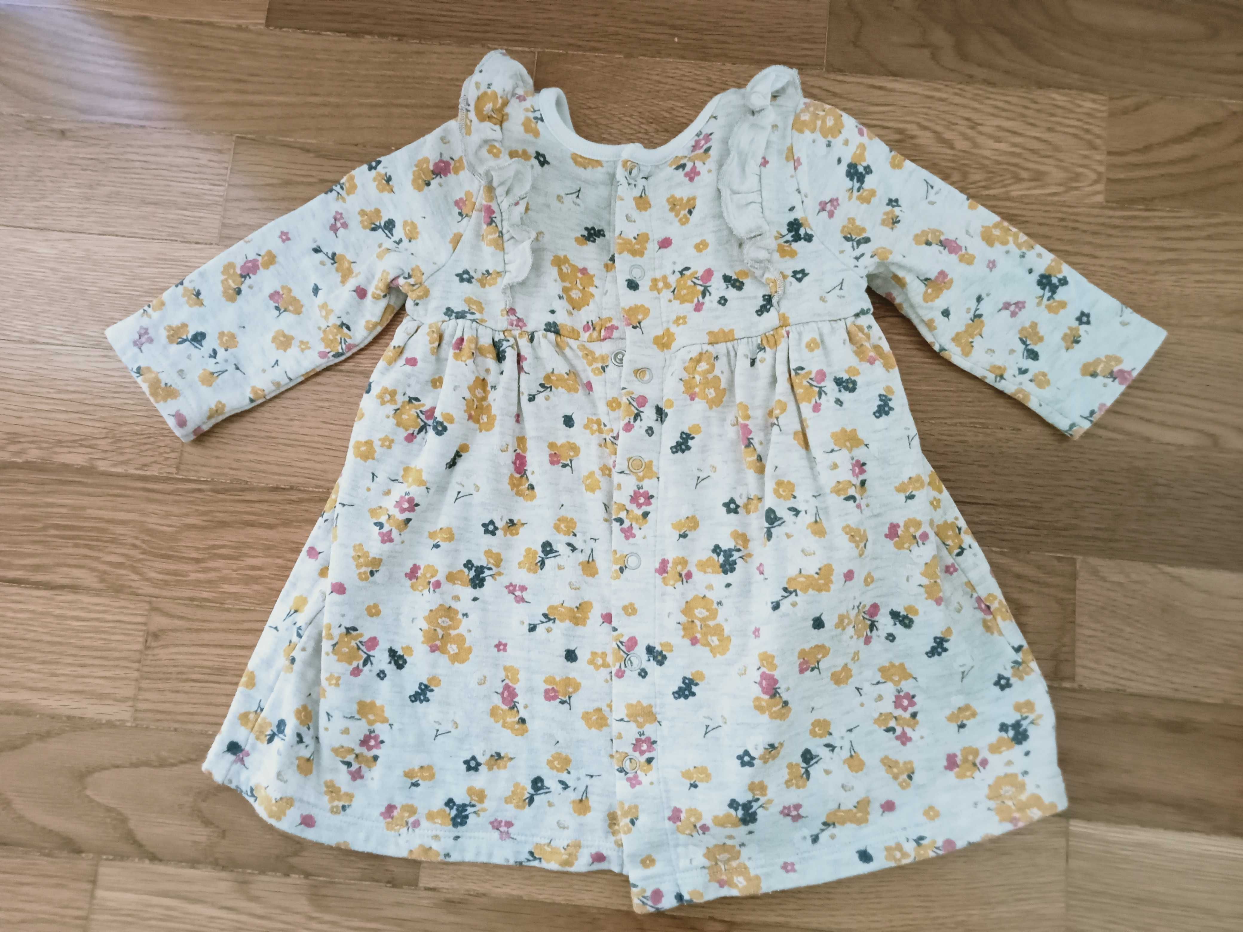 Vestido floral da Petit Bateau_bebé 6 meses