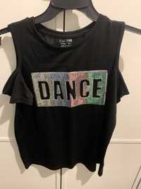 Czarny T-Shirt 158 Primark dance