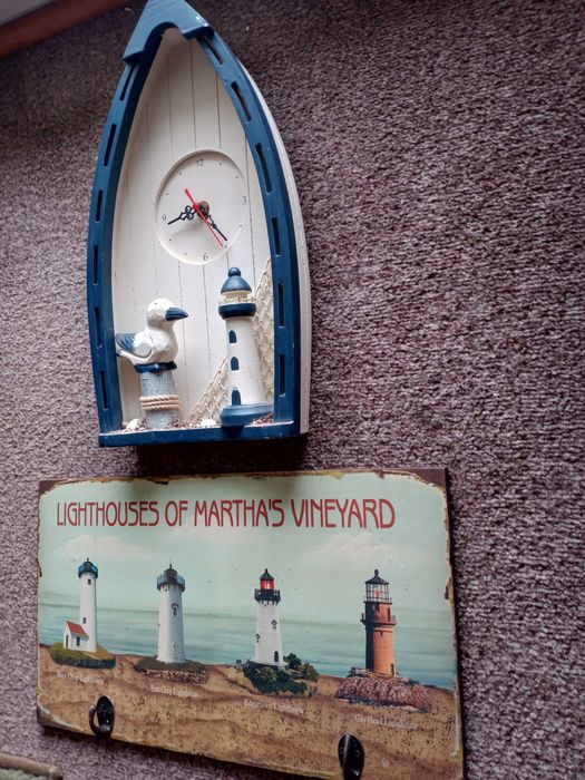 zegar i wieszak marynistyczny