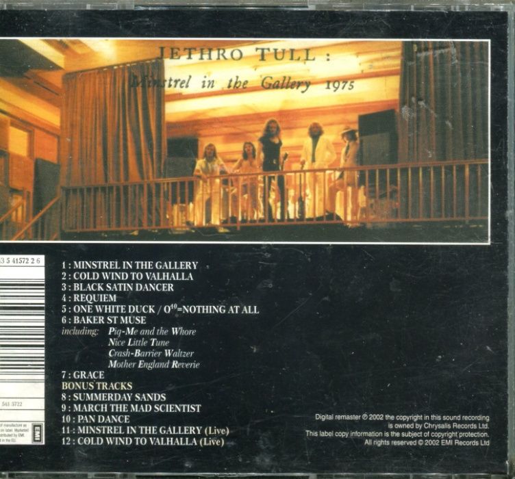 Jethro Tull - Minstrel in the Gallery cd