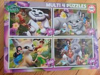 4 Puzzles fadas da Disney 50, 80, 100 e 150 peças