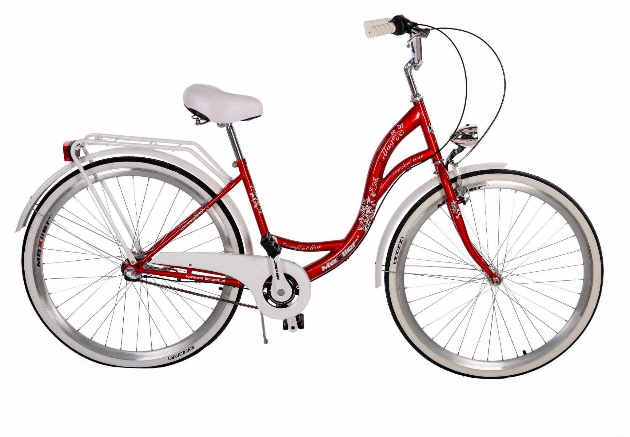 Nowy rower (MIEJSKI/DAMSKI) Mexller Village 3-biegowy 28", czerwony