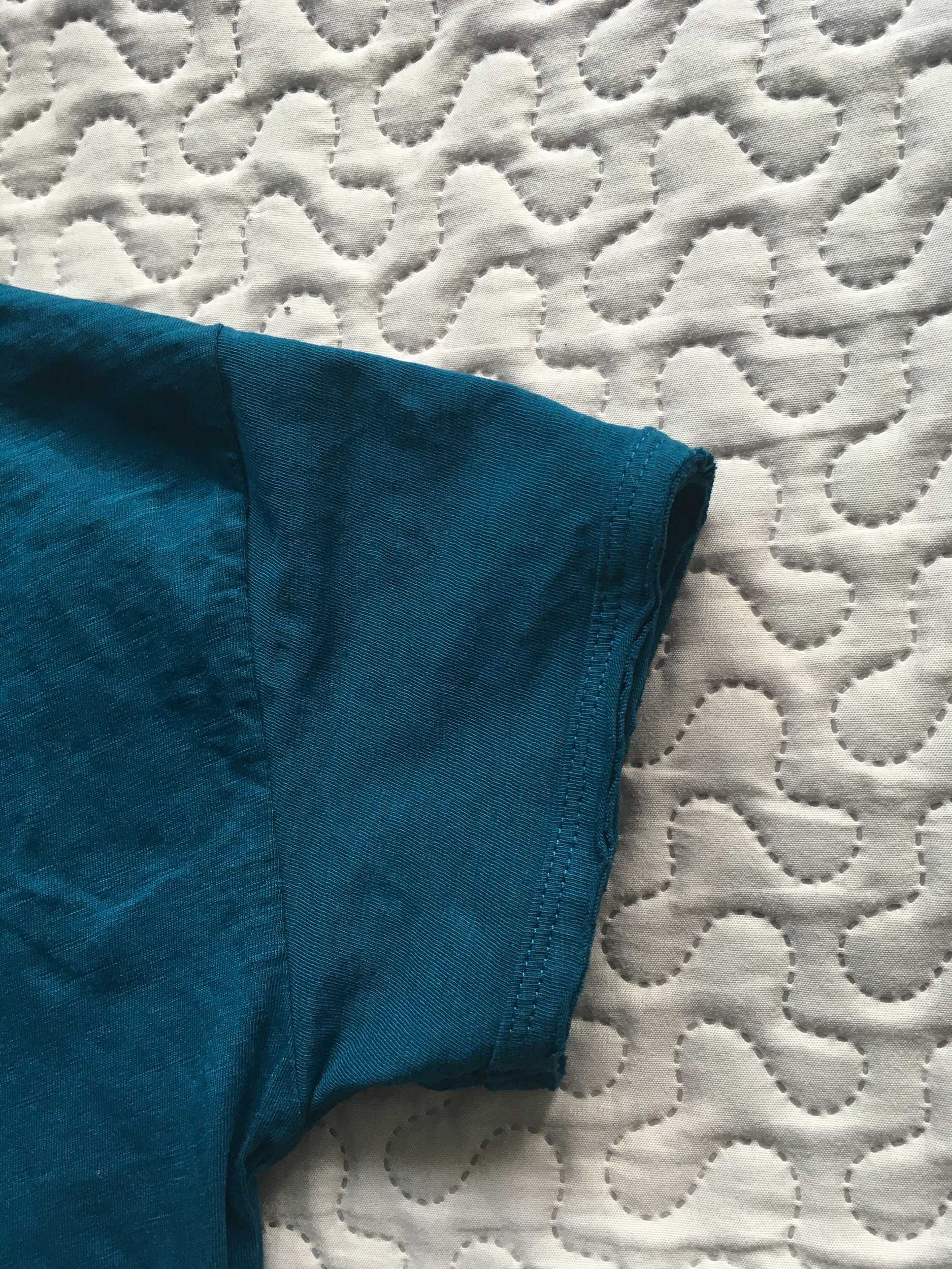 Diverse bluzka krótki rękaw morski niebieski M L