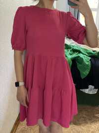 Рожева сукня жатка, платье